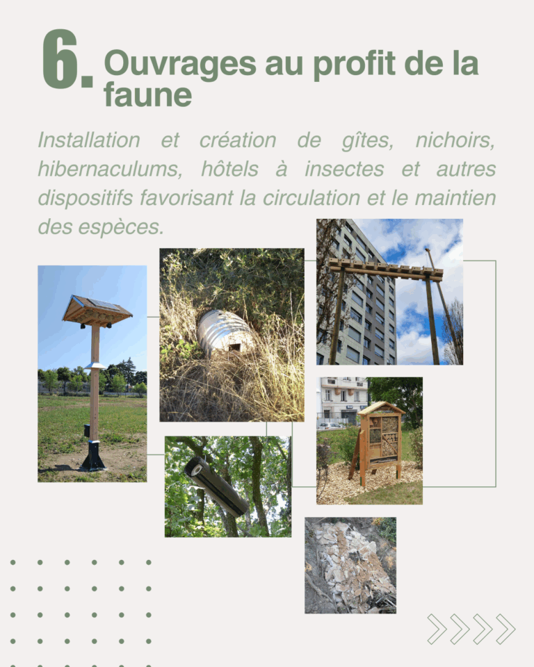 Ouvrages au profit de la faune