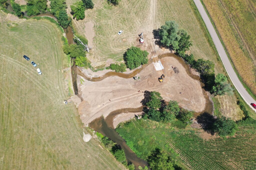 Reméandrage de la Dheune, Travaux Duc & Préneuf Environnement